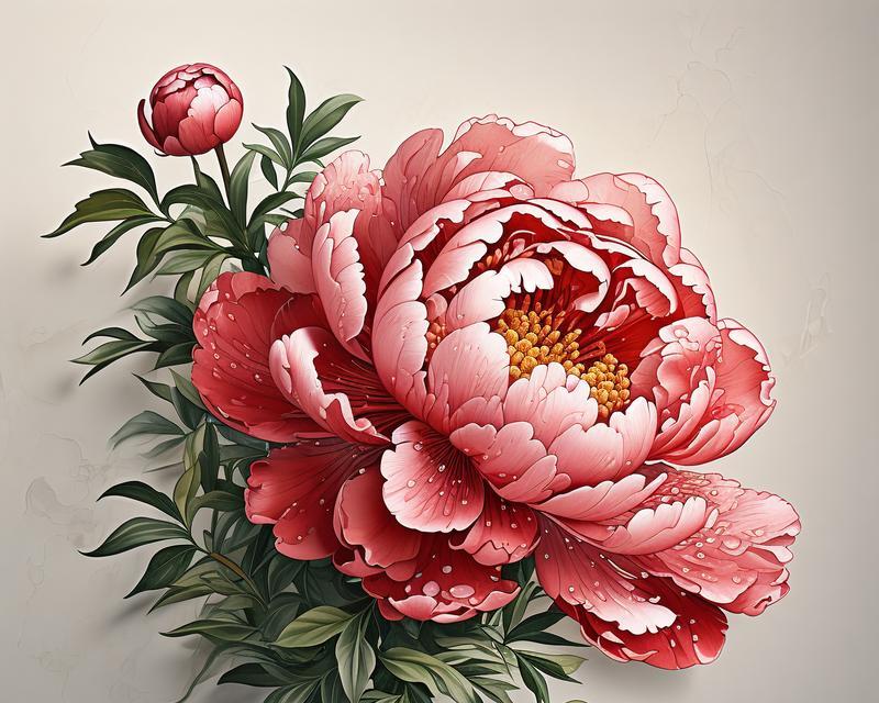 牡丹花放置在椅子上象征着什么？