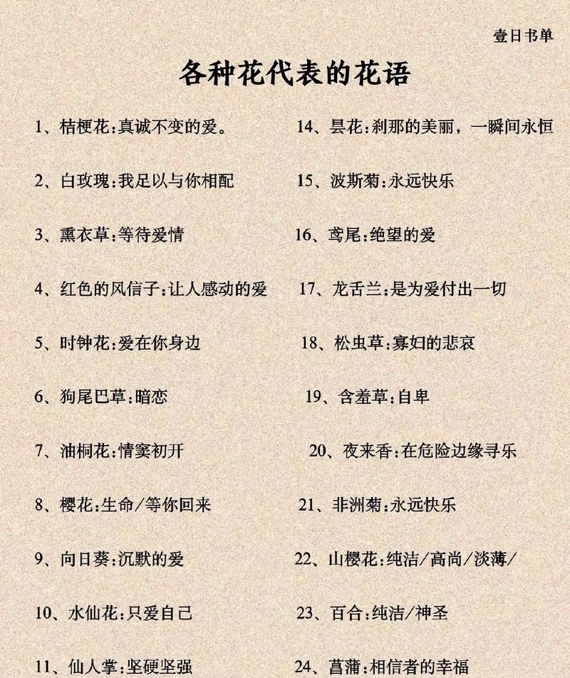 表示不爱的花语有哪些？