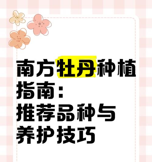 牡丹花的养殖方法和注意事项有哪些？