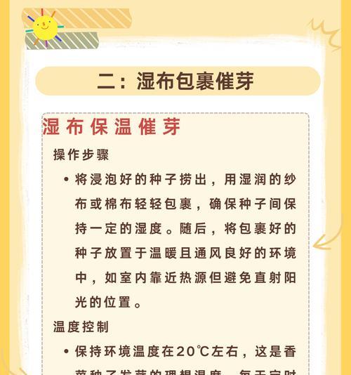 催芽种子播种方法是什么？播种后如何确保发芽率？