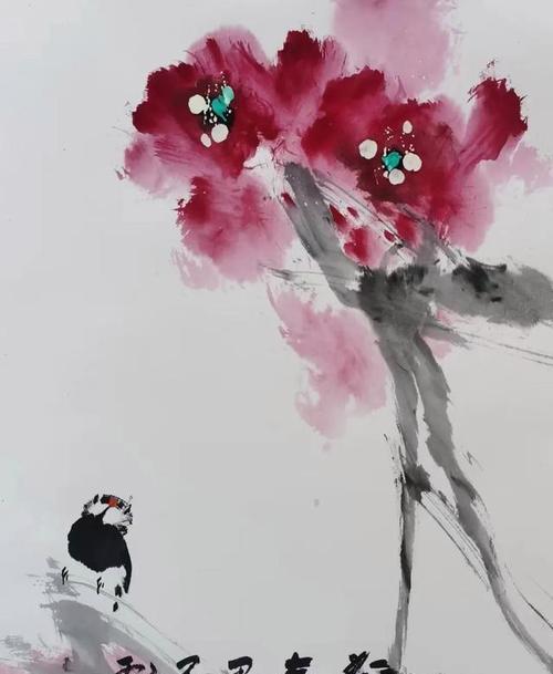 水墨画中生花象征什么？如何理解其深层含义？