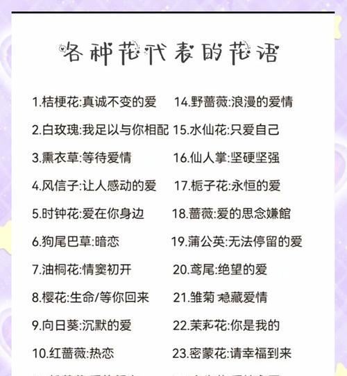 哪种花代表爱情的意义？它的花语是什么？