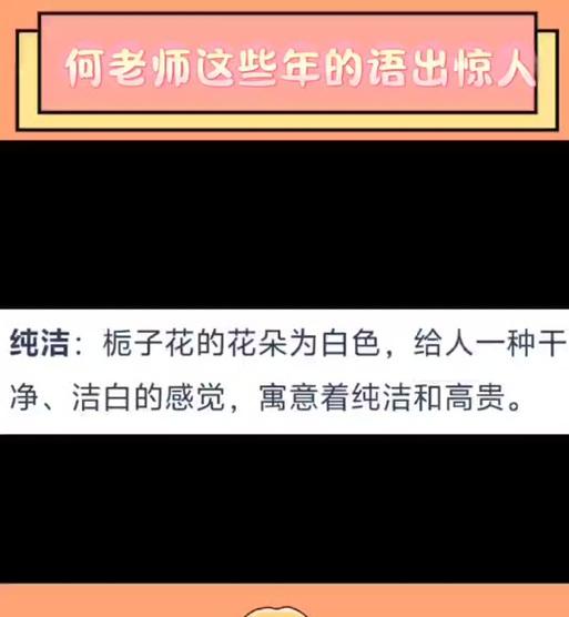 何炅黄磊黑色栀子花梗是什么意思？黑色栀子花的寓意何在？